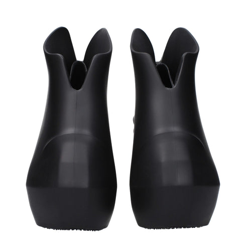 Givenchy Black Rubber Platform Wedge Sandals for Women