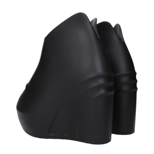 Givenchy Black Rubber Platform Wedge Sandals for Women