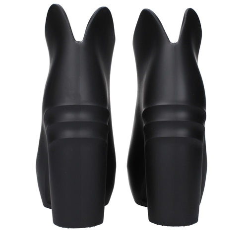 Givenchy Black Rubber Platform Wedge Sandals for Women