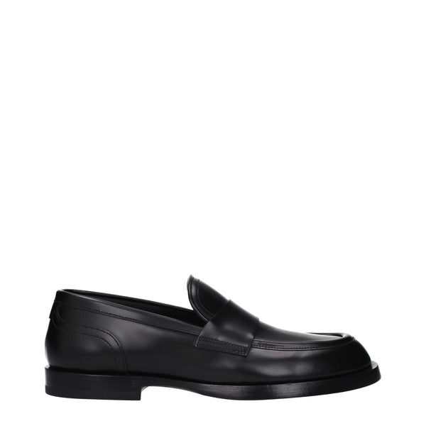 Dolce & Gabbana Black Leather Slip-On Loafers