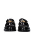 Versace Black Leather Slip-On Loafers