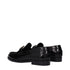 Versace Black Leather Slip-On Loafers