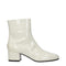 Celine Ankle Boots in Beige Patent Leather Mid Heel - Women’s