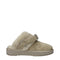 Burberry Beige Suede Shearling Slippers Sandals with Buckle Strap - Women’s