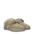 Burberry Beige Suede Shearling Slippers Sandals with Buckle Strap - Women’s