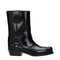 Valentino Garavani Black Leather Studded Ankle Boots