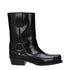 Valentino Garavani Black Leather Studded Ankle Boots