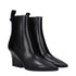 Valentino Garavani Black Leather Pointed Ankle Boots – Women’s