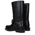 Burberry Buckle Leather Boots Black Mid Heel Women’s