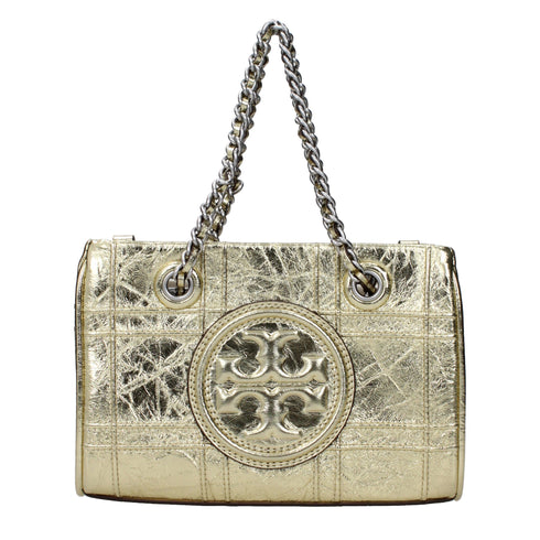 Tory Burch Handbag in Gold Leather with Metallic Effect for Women
