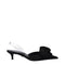 Versace Black Satin Mid Heels Sandals with Bow Detail – Women’s