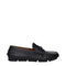 Versace Black Leather Slip-On Loafers
