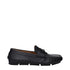 Versace Black Leather Slip-On Loafers