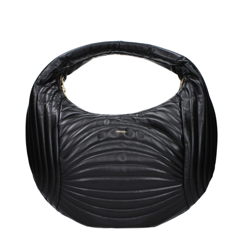 Salvatore Ferragamo Black Quilted Leather Handbag for Women