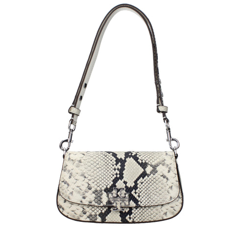 Tory Burch Shoulder Bag in White Python-Effect Leather for Women