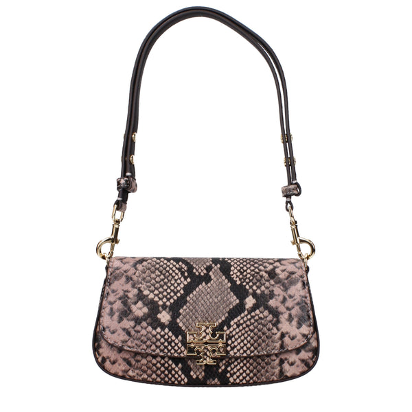 Tory Burch Shoulder Bag in Pink Python-Effect Leather for Women