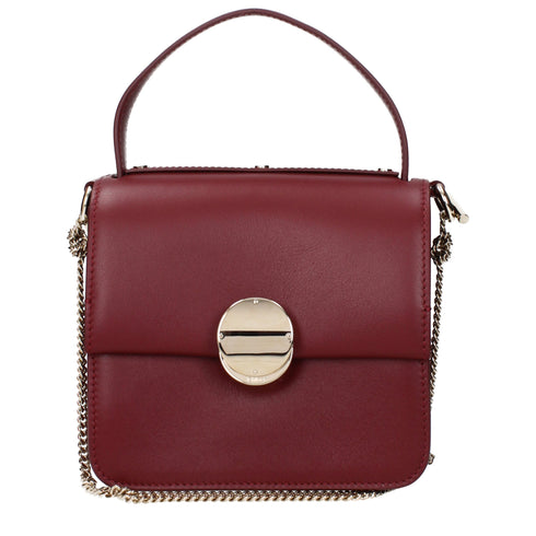 Chloé Red Leather Top Handle Shoulder Bag for Women