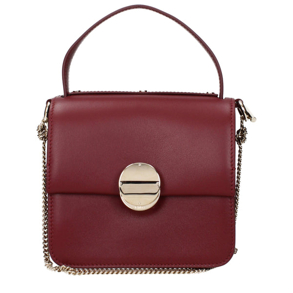 Chloé Red Leather Top Handle Shoulder Bag for Women