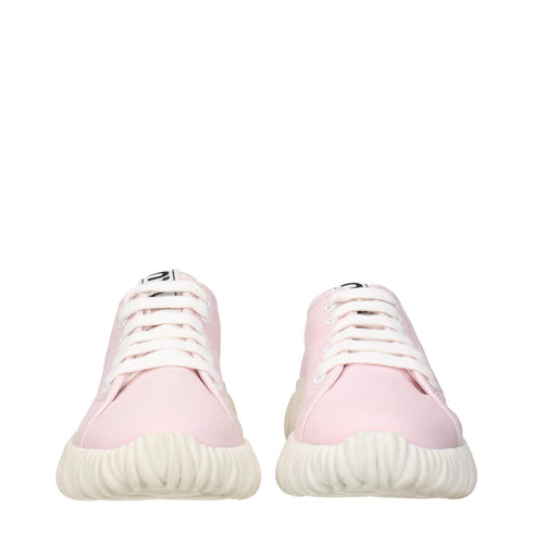 Miu Miu Pink Fabric Low Top Sneakers Women’s Shoes