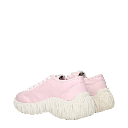 Miu Miu Pink Fabric Low Top Sneakers Women’s Shoes