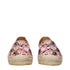Prada Women's Espadrilles – Beige Fabric Slip-On Flats with Rose Embroidery