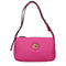 Versace Fuchsia Pink Leather Shoulder Bag with Medusa Logo for Women