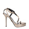 Versace Gold Leather Stiletto Heels Sandals – Women’s