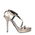 Versace Gold Leather Stiletto Heels Sandals – Women’s