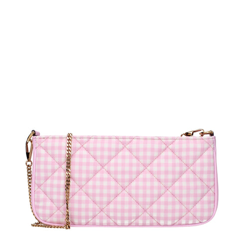 Versace Pink Fabric Shoulder Bags