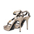 Versace Gold Leather Stiletto Heels Sandals – Women’s