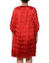 Dolce & Gabbana Red Silk Tiers Fringe Shift Knee Length Dress