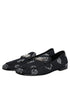 Dolce & Gabbana Blue Logo Cotton Loafers Formal Dress Shoes