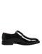 Dolce & Gabbana Black Leather Monk Strap Derby Formal Shoes