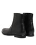Dolce & Gabbana Black Leather Mid Calf Men Boots Shoes