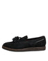 Dolce & Gabbana Black Suede Tassel Embellished Loafers Shoes