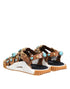 Dolce & Gabbana Brown Leather Studded Slides Sandals Shoes