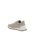 Brunello Cucinelli Beige Suede Sneakers with Bead Embellishments and Rubber Sole Shoes
