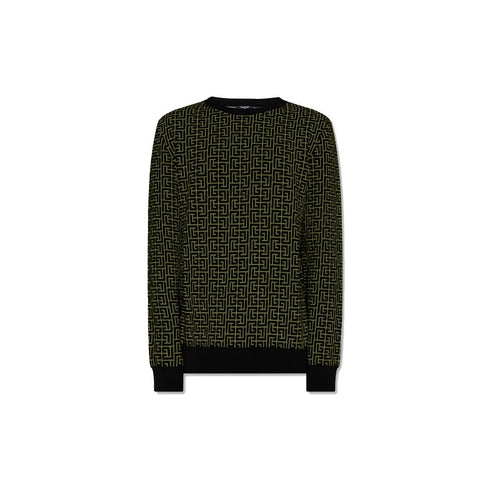 Balmain Green Wool Sweater