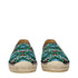 Prada Women's Espadrilles – Black Fabric Slip-On Flats with Multicolor Embroidery