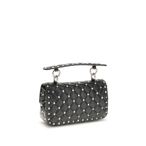 Valentino Garavani Rockstud Spike Small Handbag Black Calf Leather Women’s