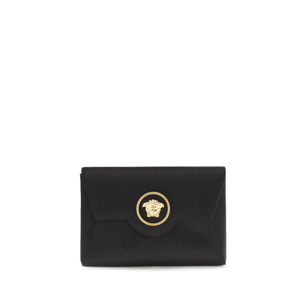 Versace La Medusa Black Leather Shoulder Bag for Women