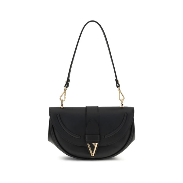 Versace Virtus Medium Shoulder Bag in Black Leather – Women's