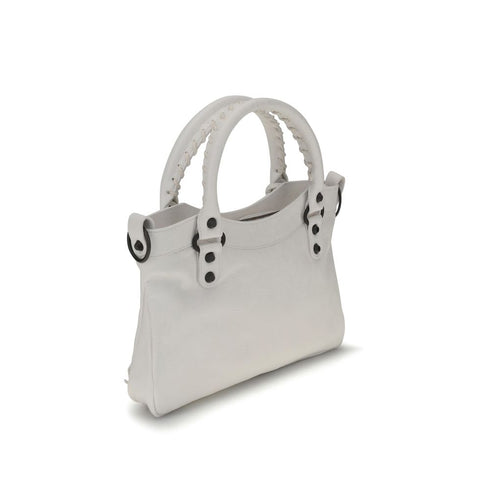 Balenciaga Le City First Handbag White Lambskin Leather Women’s