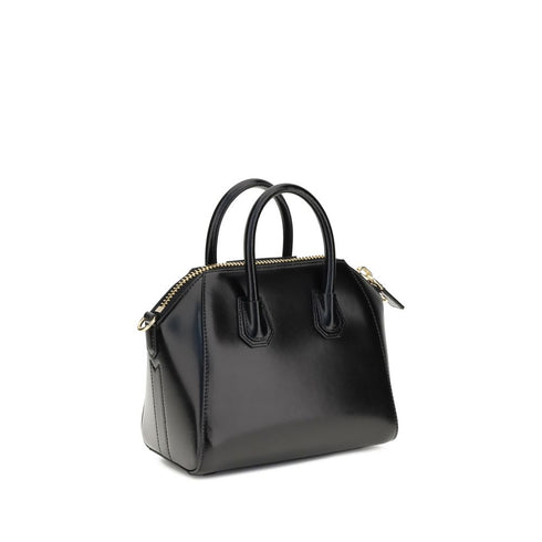 Givenchy Antigona Mini Handbag in Glossy Black Leather – Women's