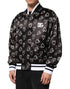 Dolce & Gabbana Black Polyester Heart Print Bomber Jacket