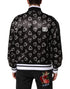 Dolce & Gabbana Black Polyester Heart Print Bomber Jacket