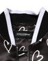 Dolce & Gabbana Black Polyester Heart Print Bomber Jacket