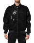 Dolce & Gabbana Black Wool Logo DG Mania Men Bomber Jacket