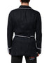 Dolce & Gabbana Dark Blue DG Embroidery Jacket Robe Blazer