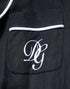 Dolce & Gabbana Dark Blue DG Embroidery Jacket Robe Blazer